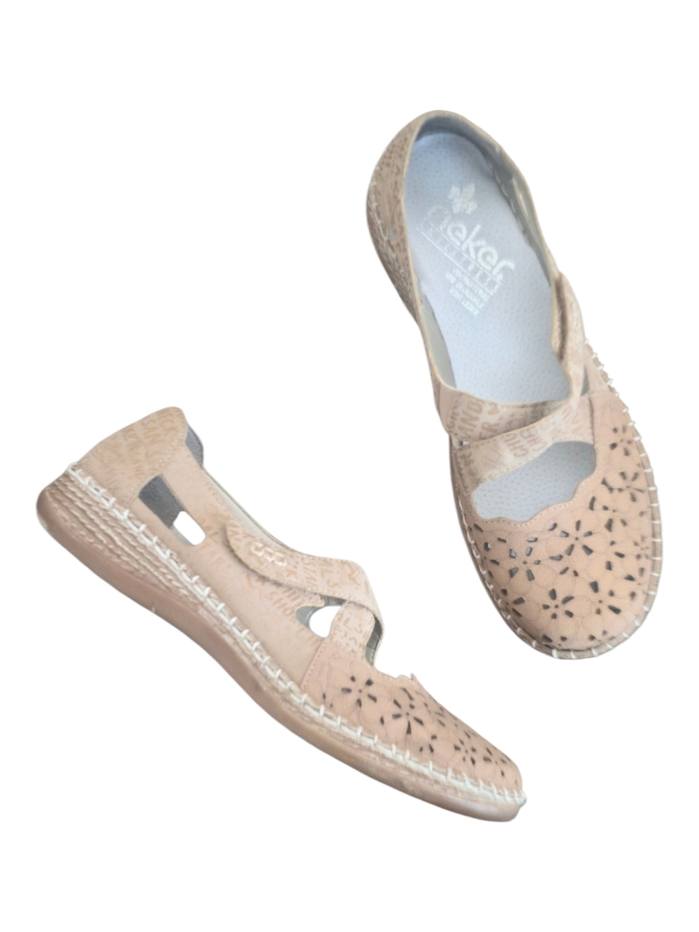 Rieker Daisy Mary Jane Sandal Taupe Beige 41 (9.5 10) Comfort Walk Summer Travel